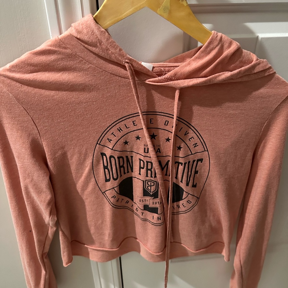Born Primitive Coral Cropped Hoodie